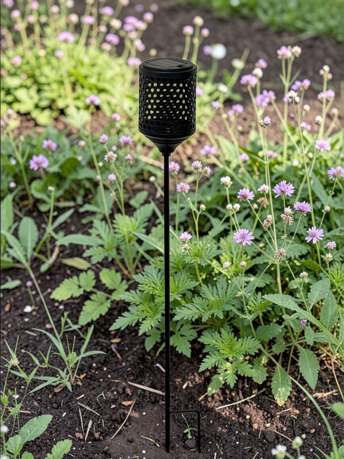 Metal Garden Post with Solar Light – Dewdrop