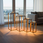 Wood Frame with Steel Top - Solar Lanterns