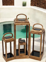 Pure Wood Craftsmanship - Elegant Solar Lanterns